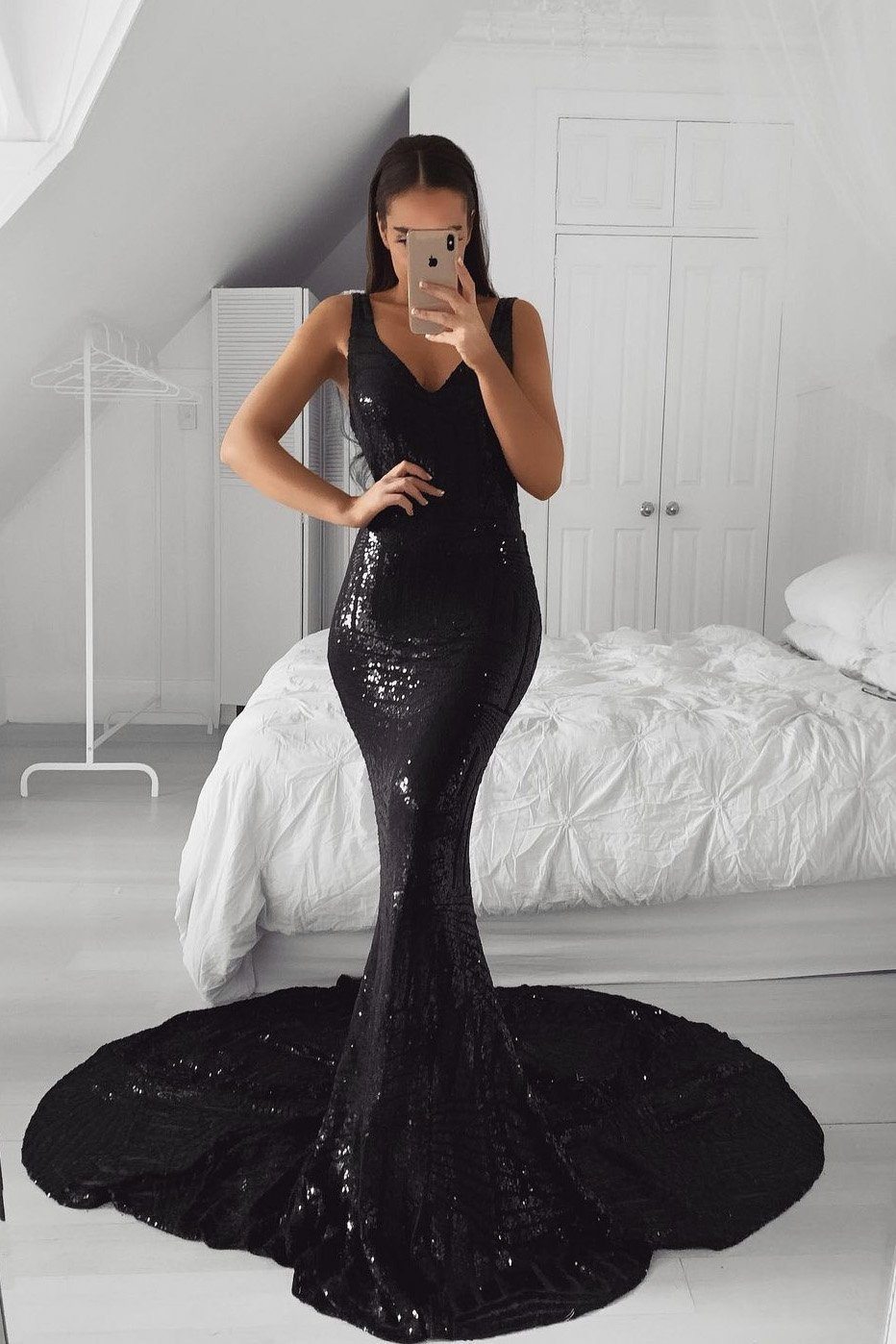 Short Black Homecoming Dresses Sequin Sleeveless One Shoulder Cocktail –  MyChicDress